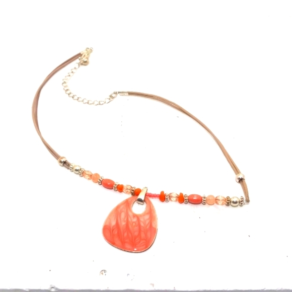 G-23 VINTAGE COSTUME ORANGE TONED JEWELRY LOT - Picture 6 of 10